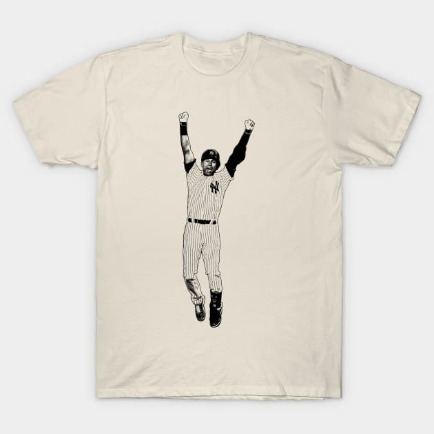 Derek Jeter Jump T-Shirt by Puaststrol